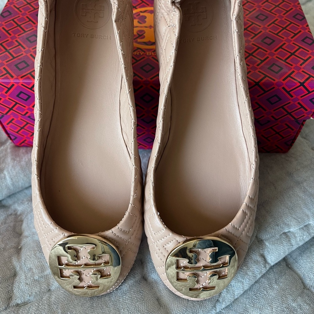 Tory Burch Minnie Quilted Travel Flats